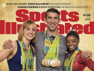 Ledecky, Phelps y Biles en Sports Illustrated
