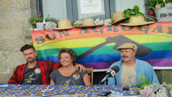 Los organizadores del Festival Agrogay en la presentación Los organizadores del Festival Agrogay en la presentación