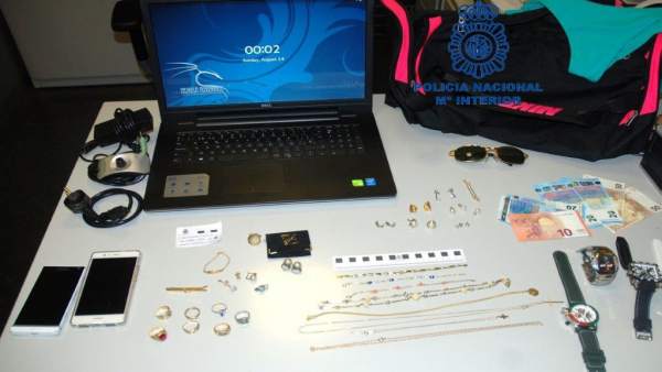 Efectos intervenidos al ladrón. Efectos intervenidos al ladrón.