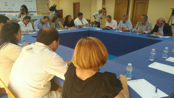 Alfonso Rueda en una reunión del PP en Pontevedra. Alfonso Rueda en una reunión del PP en Pontevedra.
