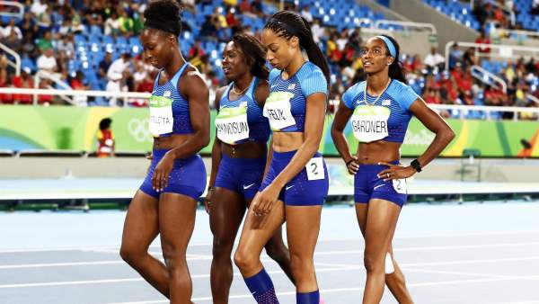 Relevo 4x100 femenino de Estados Unidos Relevo 4x100 femenino de Estados Unidos