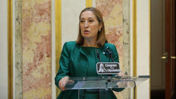 Ana Pastor en rueda de prensa en el Congreso Ana Pastor en rueda de prensa en el Congreso