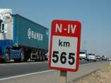 La carretera N-IV.