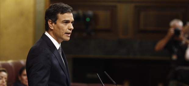 Pedro Sánchez en el discurso de investidura