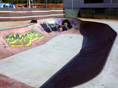 Imagen de la pista de skate del shatepark de Viladecans.