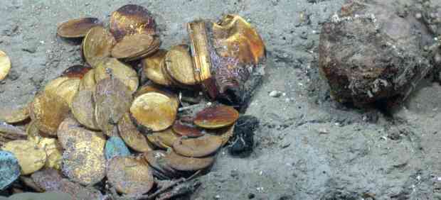 Tesoro hallado en el pecio de Nuestra Señora de las Mercedes