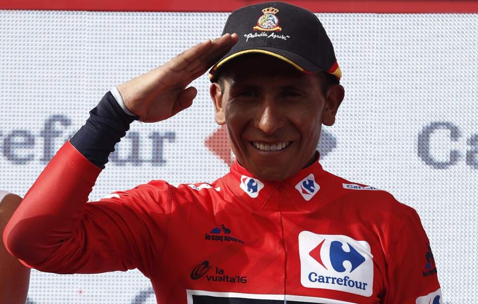 Nairo Quintana en la última edición de la Vuelta: EFE.