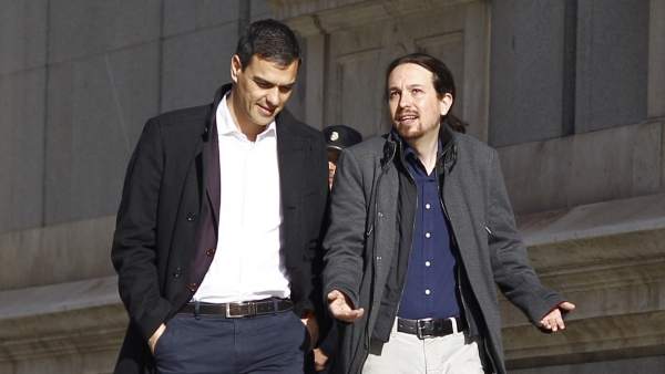 Reunión de Pedro Sánchez y Pablo Iglesias Reunión de Pedro Sánchez y Pablo Iglesias