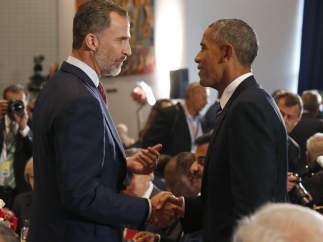 El rey Felipe y Obama