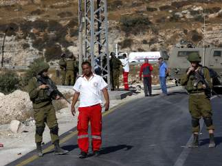 Un paso fronterizo entre Israel y Palestina
