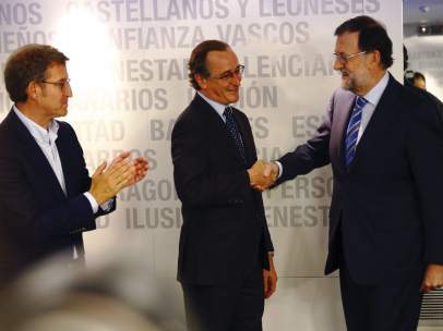 Rajoy, Alonso y Feijóo