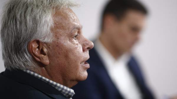 Felipe González y Pedro Sánchez Felipe González y Pedro Sánchez