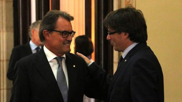 Artur Mas y Carles Puigdemont. Artur Mas y Carles Puigdemont.