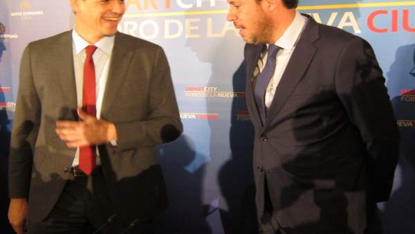 El alcalde de Valladolid con el exsecretario general del PSOE El alcalde de Valladolid con el exsecretario general del PSOE