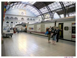 Uno De Los Trenes Del Interrail Estacionado