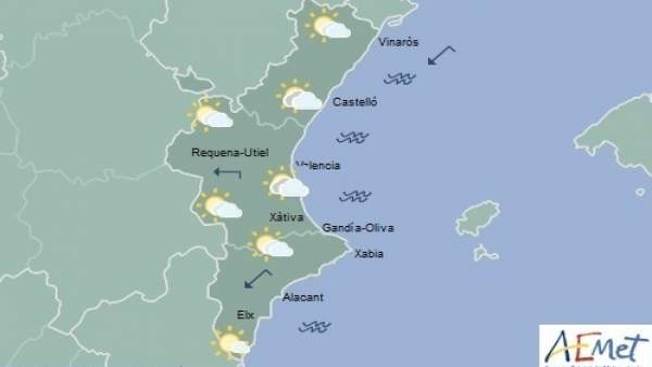 Predicción del tiempo en la Comunitat Valenciana para este sábado Predicción del tiempo en la Comunitat Valenciana para este sábado