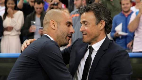 Luis Enrique y Pep Guardiola