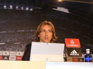 Luka Modric en rueda de prensa