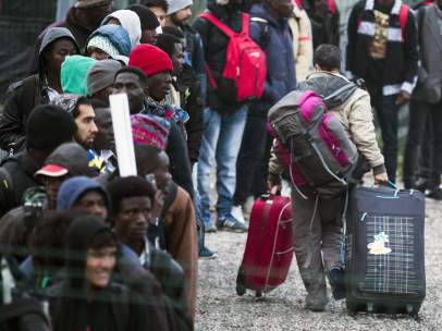 Evacuación del campo de inmigrantes de Calais