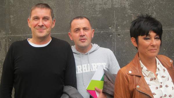 Arnaldo Otegi, Maddalen Iriarte y Unai Urruzuno Arnaldo Otegi, Maddalen Iriarte y Unai Urruzuno