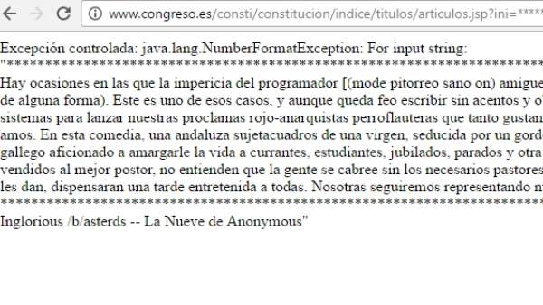 La web del Congreso, hackeada La web del Congreso, hackeada