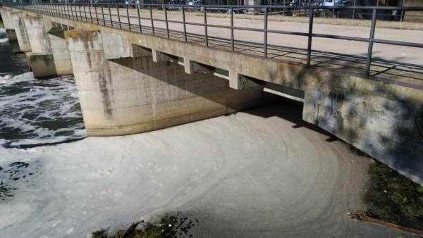 Espuma en el río Jarama Espuma en el río Jarama