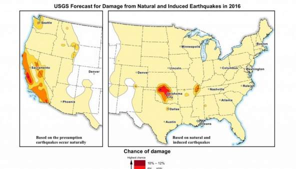 Mapa del riesgo por fracking en EEUU Mapa del riesgo por fracking en EEUU