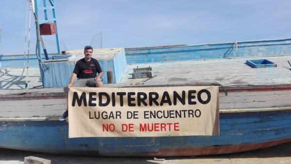Francisco Guzmán en Lampedusa Francisco Guzmán en Lampedusa