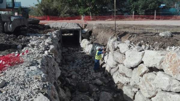 Obras en el arroyo de Lucena Obras en el arroyo de Lucena