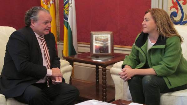 Arregui y Voss, en la recepción Arregui y Voss, en la recepción