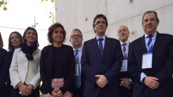 Llanos de Luna, Dolors Montserrat y Carles Puigdemont Llanos de Luna, Dolors Montserrat y Carles Puigdemont