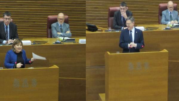 Debate entre Puig y Bonig en el pleno Debate entre Puig y Bonig en el pleno