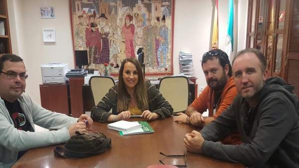 Ruiz, durante la reunión con los responsables de FOCO Ruiz, durante la reunión con los responsables de FOCO