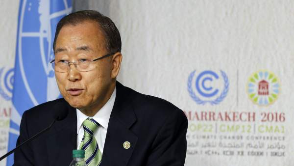 Ban Ki Moon, en la conferencia de Marrakech del clima Ban Ki Moon, en la conferencia de Marrakech del clima