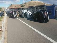 Un accidente corta la A-2 en Morata de Jalón, en sentido Madrid