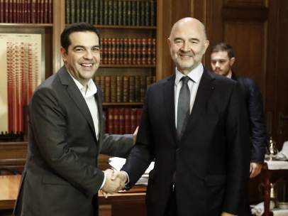 Tsipras y Moscovici
