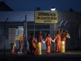 Protesta de Greenpeace en Doñana