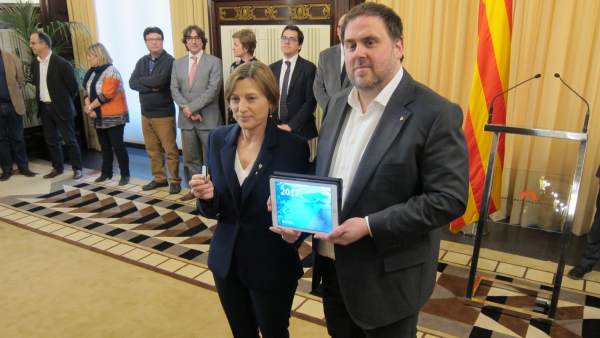Carmel Forcadell y Oriol Junqueras Carmel Forcadell y Oriol Junqueras