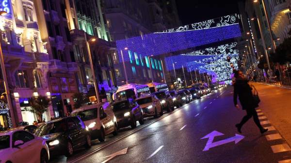 Atasco en Gran Vía
