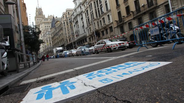 Zona peatonal en Gran Vía Zona peatonal en Gran Vía