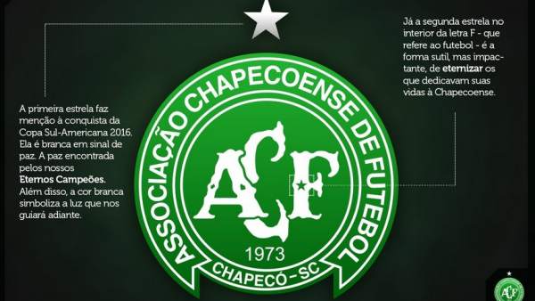 El Chapecoense cambia su escudo en honor a las víctimas El Chapecoense cambia su escudo en honor a las víctimas
