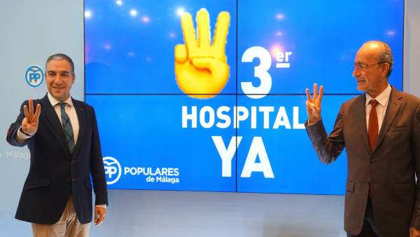 Elías Bendodo y Paco de la Torre PP alcalde presidente PP málaga tercer hospital Elías Bendodo y Paco de la Torre PP alcalde presidente PP málaga tercer hospital