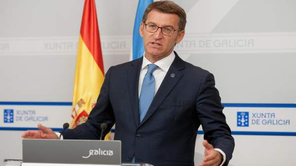 El presidente de la Xunta, Alberto Núñez Feijóo, tras el Consello El presidente de la Xunta, Alberto Núñez Feijóo, tras el Consello