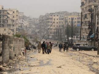 Bombardeos en Alepo