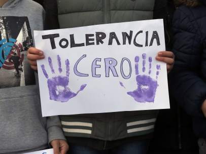 Concentración contra la violencia machista en Boqueixón
