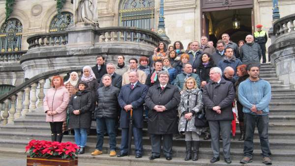 Concentración en Bilbao de condena de atentados Concentración en Bilbao de condena de atentados