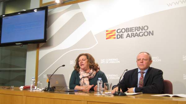 María Ángeles Júlvez y José Luis Pinedo, en rueda de prensa este miércoles María Ángeles Júlvez y José Luis Pinedo, en rueda de prensa este miércoles