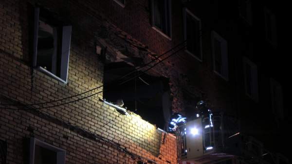 Imagen del edificio afectado por la deflagración Imagen del edificio afectado por la deflagración