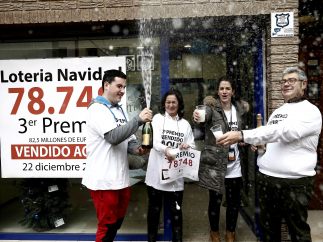 Celebración por el tercer premio