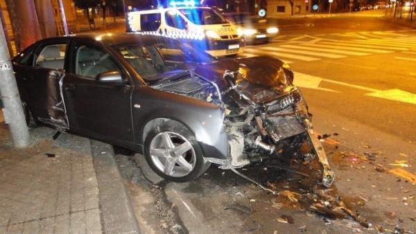 Accidente de tráfico en Pamplona. Accidente de tráfico en Pamplona.